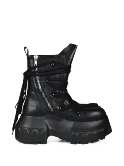 Rick Owens Megalace Mega Tractor lace-up chunky-sole boots - Black