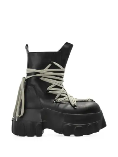 Rick Owens Megalace lace-up boots - Black