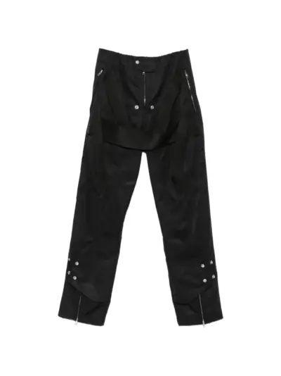 Rick Owens Megastrapped Motopants zip-details trousers - Black