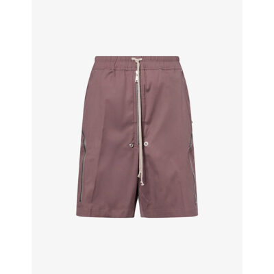 Rick Owens Mens Rick Owens Bauhaus Zip Cotton Shorts