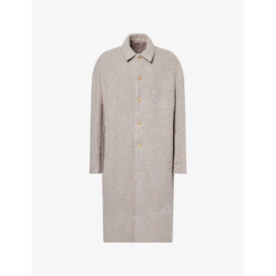 Rick Owens Mens Rick Owens Longline Pocket-Sleeve Wool-Blend Coat