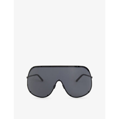 Rick Owens Mens Rick Owens Shield Surgical-Frame Stainless-Steel Sunglasses