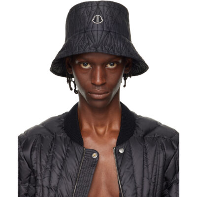 Rick Owens Moncler + Rick Owens Black Bucket Hat