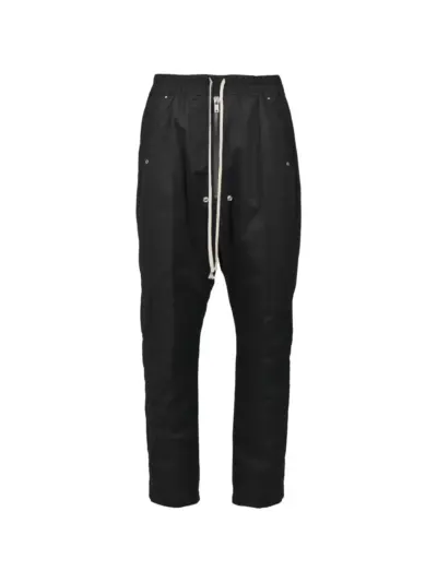 Rick Owens drawstring-waistband drop-crotch trousers - Black