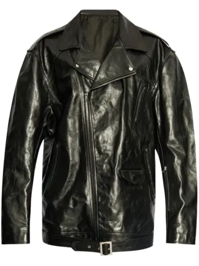 Rick Owens elongated biker jacket - Black