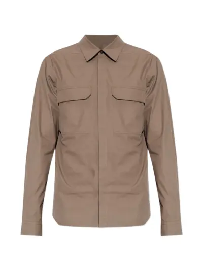 Rick Owens flap-pocket long-sleeve shirt - Brown