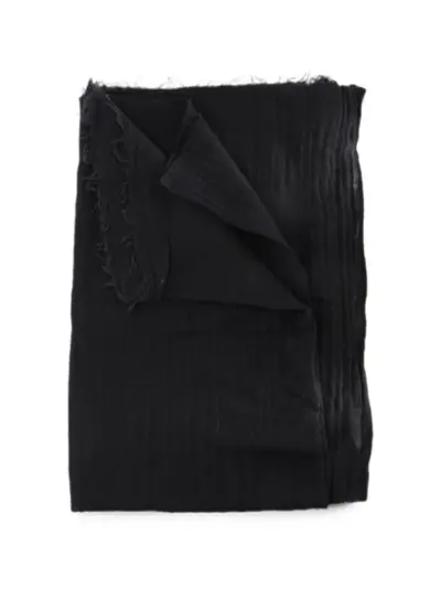 Rick Owens frayed scarf - Black