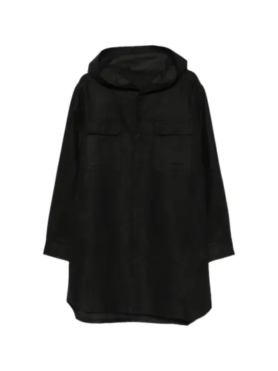 Rick Owens hooded coat - Black
