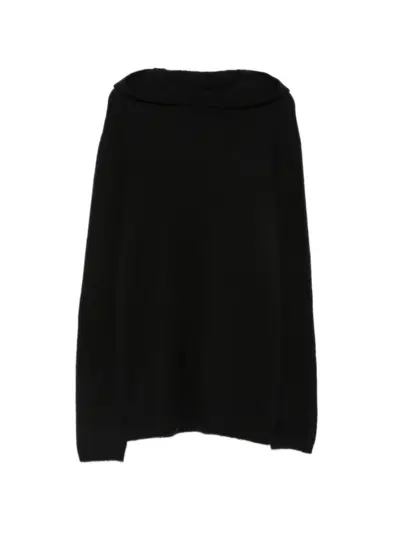 Rick Owens knitted hooded sweater - Black