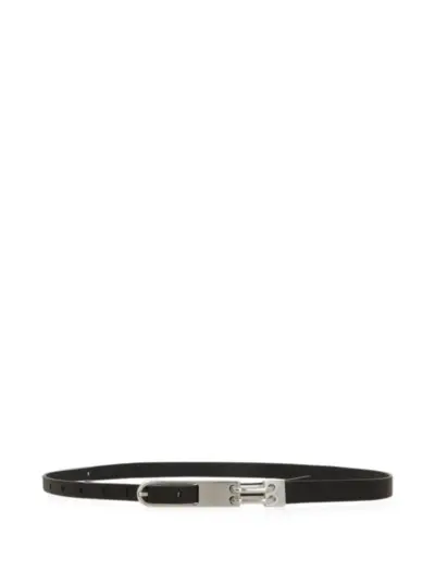 Rick Owens leather buckle-fastening belt - Black