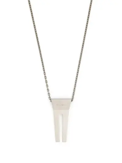 Rick Owens open-trunk pendant necklace - Silver