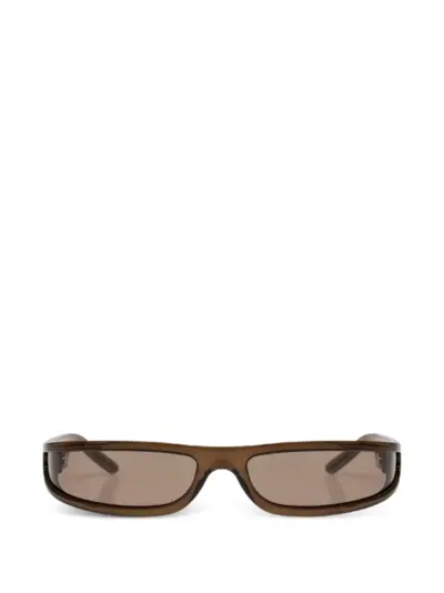 Rick Owens rectangle-frame sunglasses - Brown