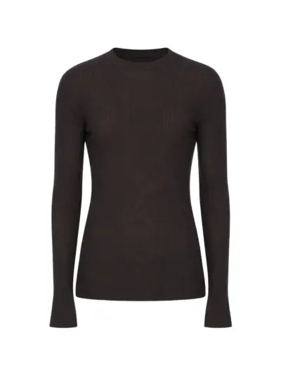 Rick Owens ribbed long-sleeve sweater - Brown