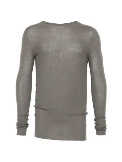 Rick Owens ribbed round-neck sweater - Grey