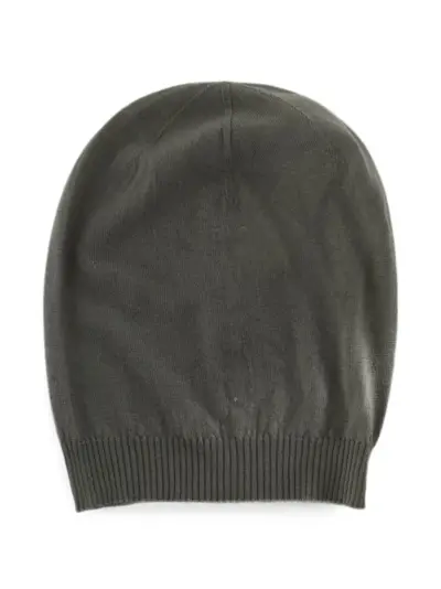 Rick Owens ribbed-trim beanie hat - Grey