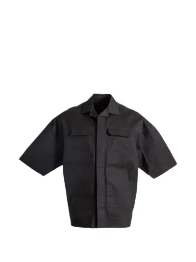 Rick Owens short-sleeve flap-pocket shirt - Black