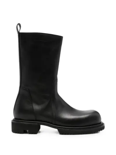 Rick Owens side-zip leather boots - Black