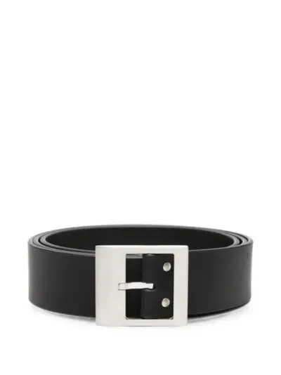 Rick Owens square-buckle leather belt - Black