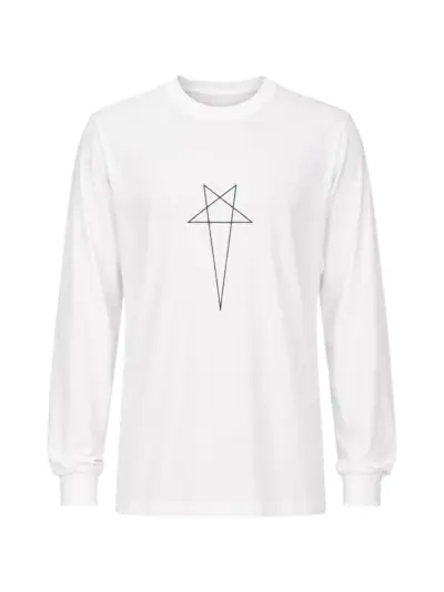 Rick Owens star-print long-sleeve T-shirt - White