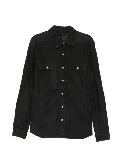 Rick Owens suede press-stud jacket - Black