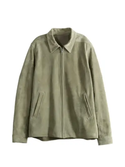 Rick Owens suede zip-up jacket - Grey