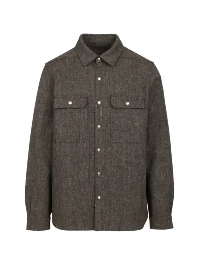 Rick Owens webbing-strap wool-blend jacket - Brown
