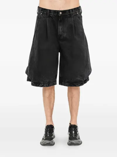 SONGZIO Bias Drape shorts - Black