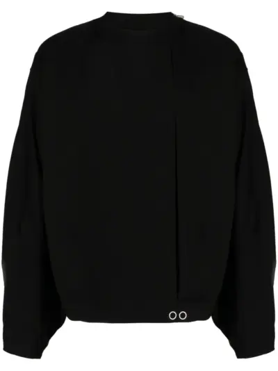 SONGZIO Cocoon pleat-detail sweatshirt - Black