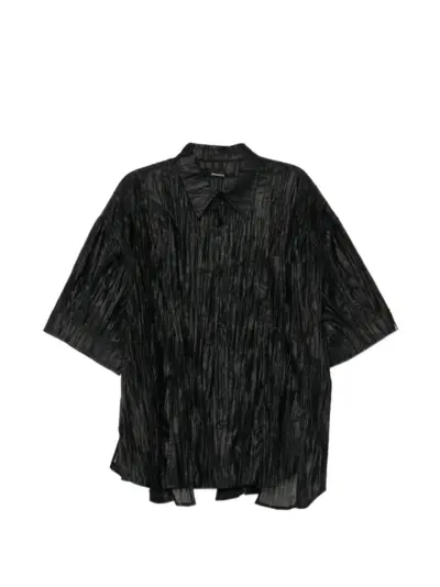 SONGZIO Polyptych crease-effect shirt - Black