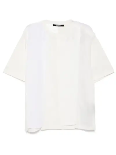 SONGZIO asymmetric vertical T-shirt - White