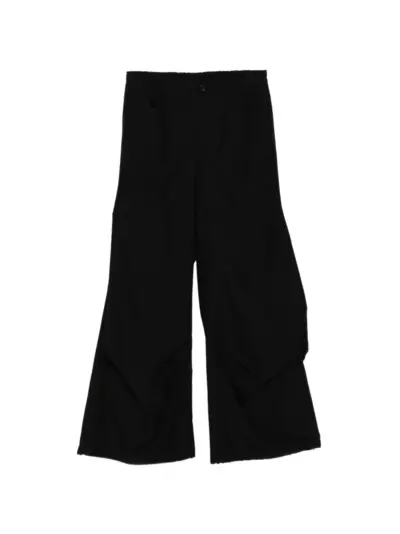 SONGZIO bias drape flare pants - Black