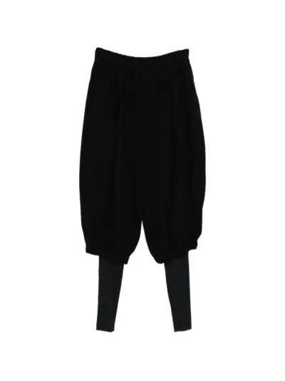 SONGZIO bias sarouel sweat pants - Black