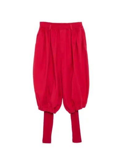 SONGZIO bias sarouel sweat pants - Red