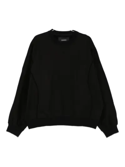 SONGZIO cut-out dolman-sleeve sweatshirt - Black