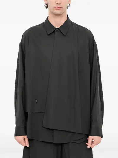 SONGZIO draped layered shirt - Black
