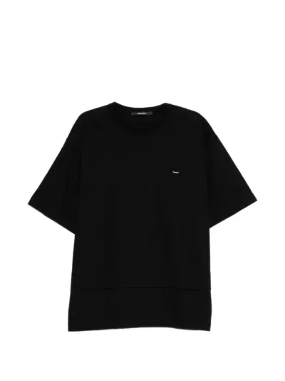 SONGZIO graphic-embroidered T-shirt - Black