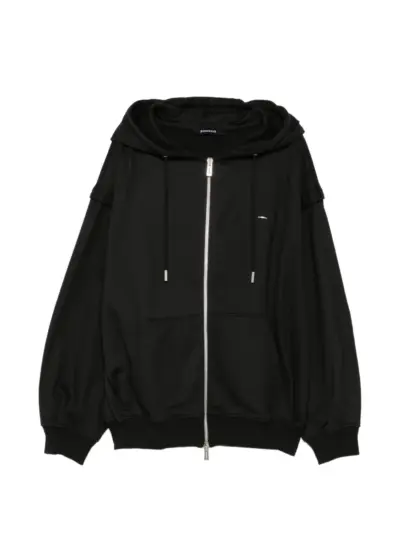 SONGZIO graphic-embroidered hoodie - Black