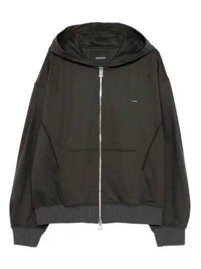 SONGZIO graphic-embroidered hoodie - Grey