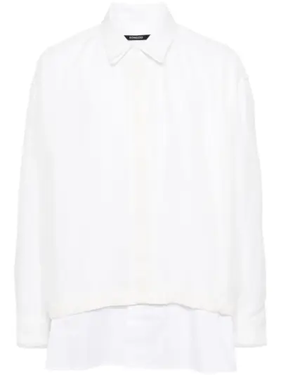 SONGZIO layered cotton shirt - White