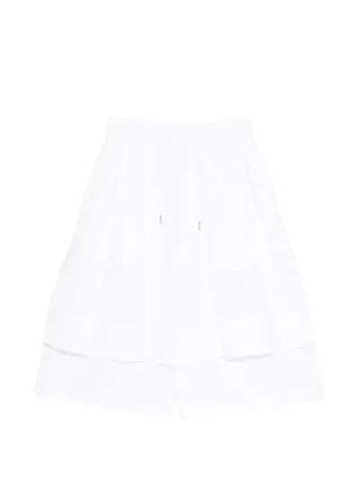 SONGZIO layered drawstring shorts - Neutrals