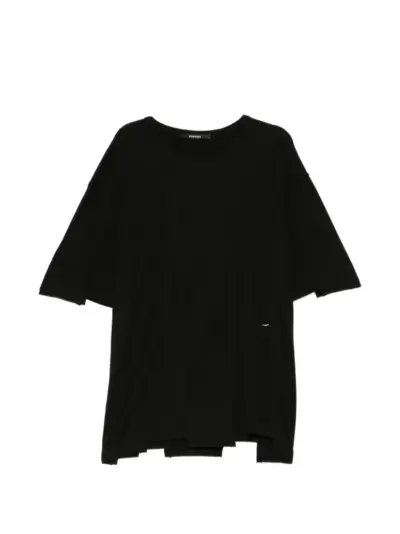 SONGZIO panelled asymmetric T-shirt - Black