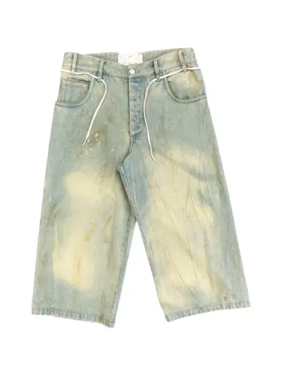 Song For The Mute faded-effect denim shorts - Blue