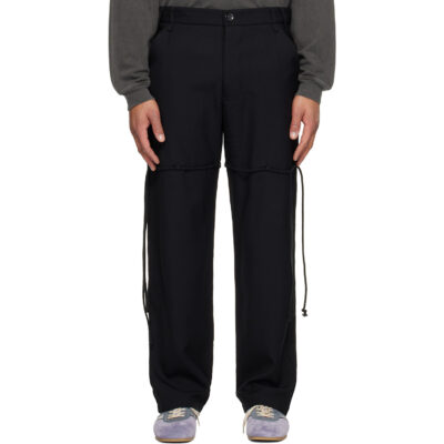 Song for the Mute Black Gabardine Dress Trousers