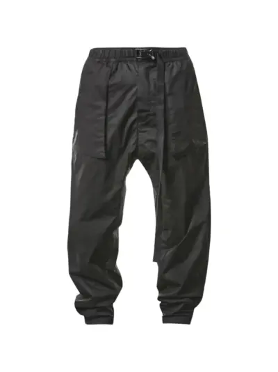 Thom Krom buckle-fastening drop-crotch trousers - Black