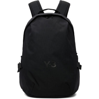 Y-3 Black Bonded-Logo Backpack