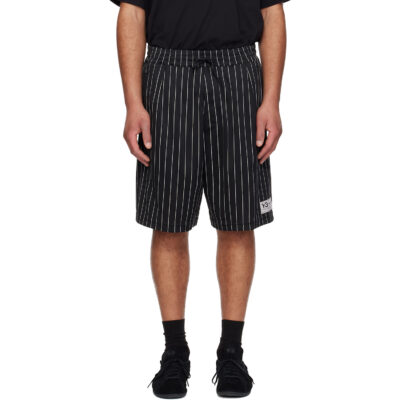 Y-3 Black Mesh Pinstripe Shorts