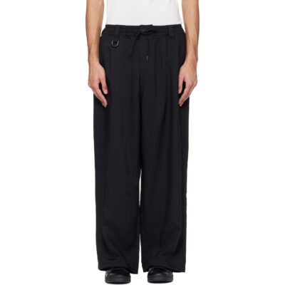 Y-3 Black Sport Uniform Pinstripe Track Pants