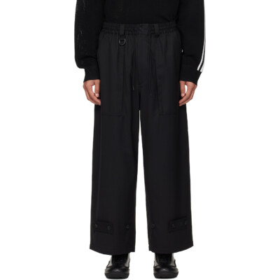 Y-3 Black Sport Uniform Wide Leg Trousers