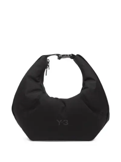 Y-3 Crescent buckle-fastening shoulder bag - Black