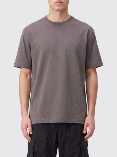 Y-3 Crewneck Cotton T-shirt with Short Sleeves and Tone-on-Tone Logo